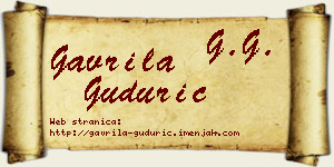 Gavrila Gudurić vizit kartica